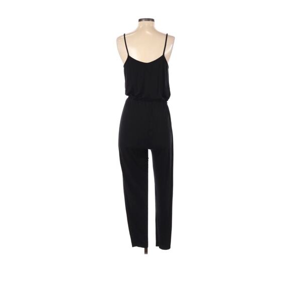 Topshop Womens Plunging V-Neck Spaghetti Strap Black Pants Jumpsuit Stretch Sz 6 - Picture 6 of 9